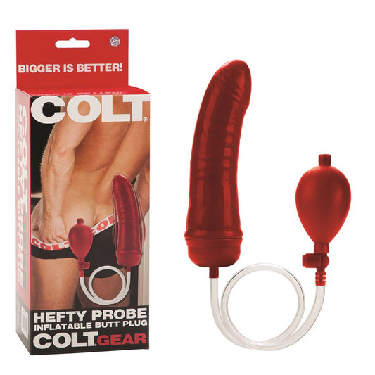 COLT Hefty Probe Inflatable Butt Plug - Red - UABDSM