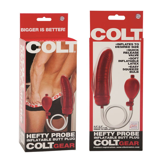 COLT Hefty Probe Inflatable Butt Plug - Red - UABDSM