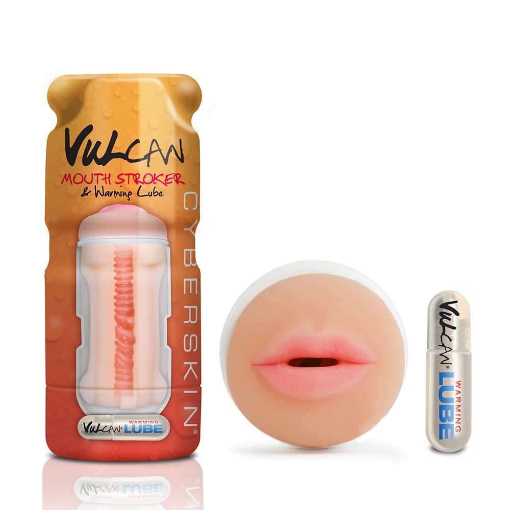 Cyber Skin - Vulcan Mouth Stroker w/Warming Lube - Cream - UABDSM