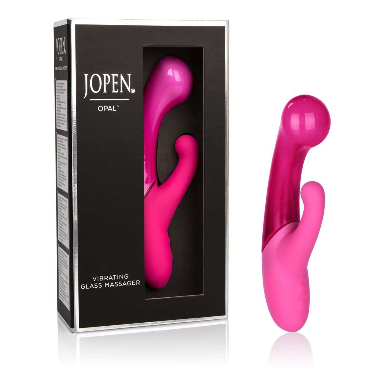 Opal by Jopen Vibrating Glass Massager - Pink - UABDSM