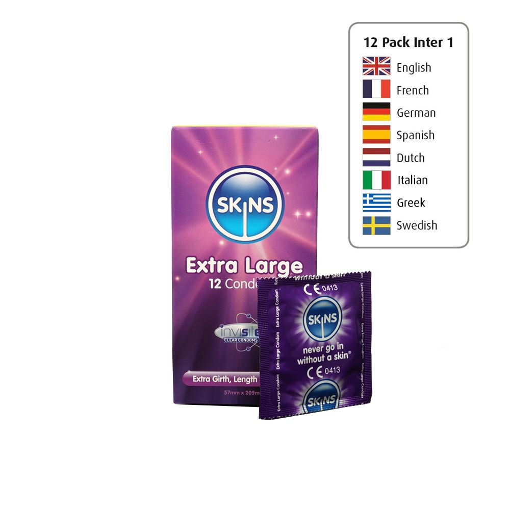 Skins Condoms Extra Large 12 Pack International 1 - UABDSM