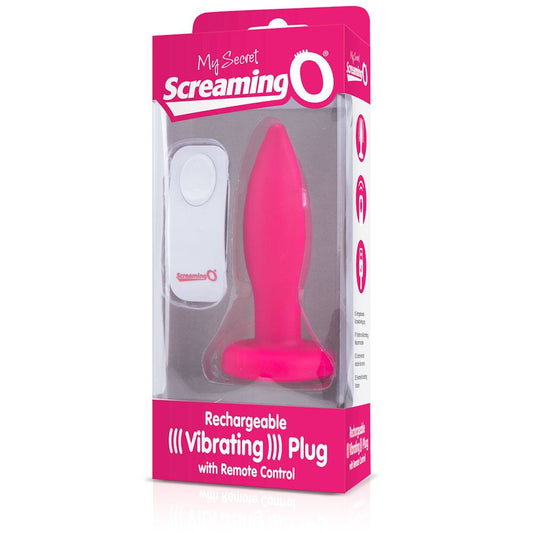 My Secret Screaming O Rechargeable Remote Control Vibrating Plug - Pink - UABDSM