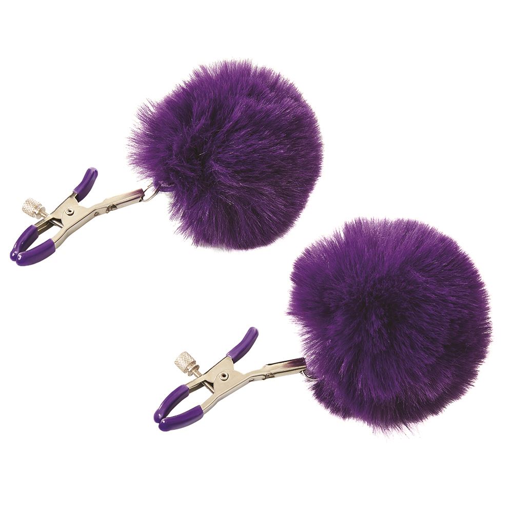 Sincerely Fur Nipple Clips - Purple - UABDSM