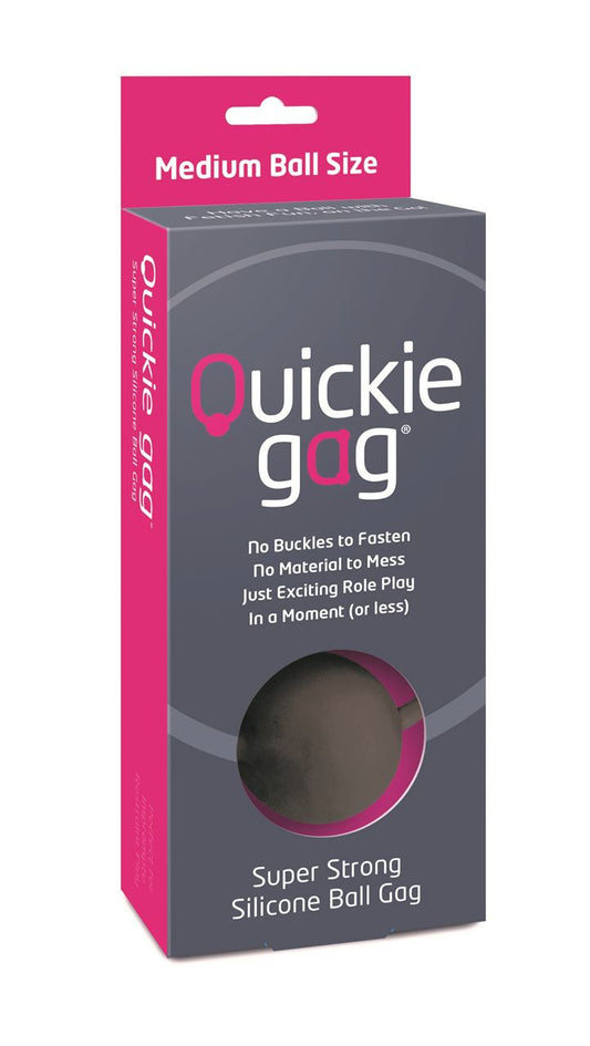 Quickie Gag Medium Ball - Black - UABDSM