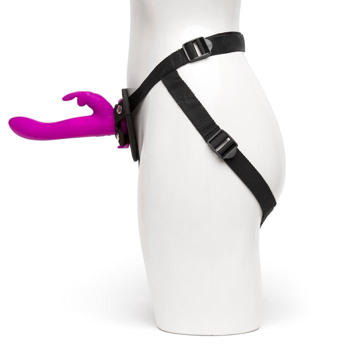 Happy Rabbit Vibrating Strap On Harness Set Purple - UABDSM