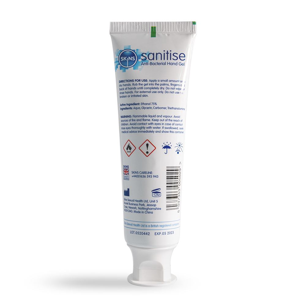 Skins Sanitiser Tube 100ml *FOR UK SALE ONLY* - UABDSM