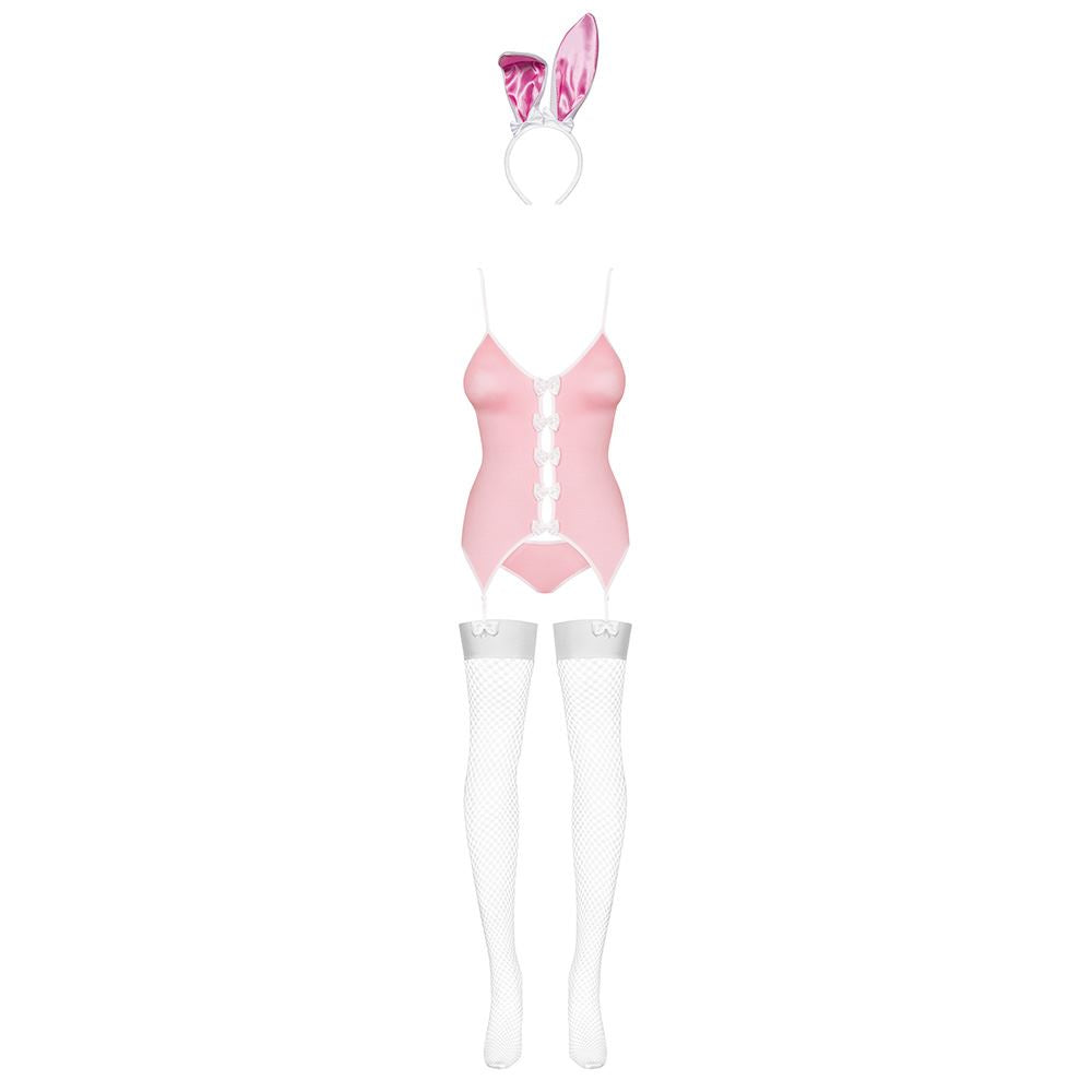 Obsessive  - Bunny suit 4 pcs costume L/XL - Pink - UABDSM