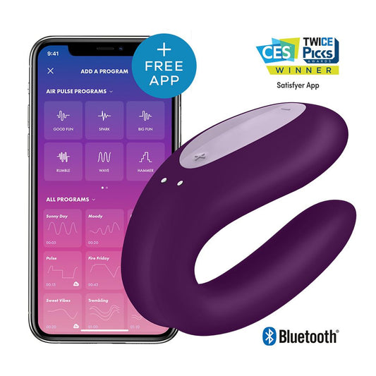 Satisfyer App Enabled Double Joy - Lilac - UABDSM