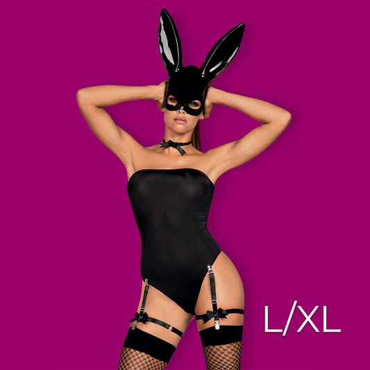 Obsessive - Bunny costume L/XL - Black - UABDSM