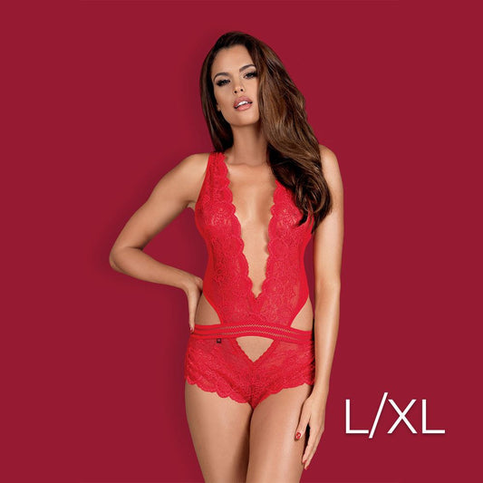 Obsessive - 853-TED-3 teddy L/XL - Red - UABDSM