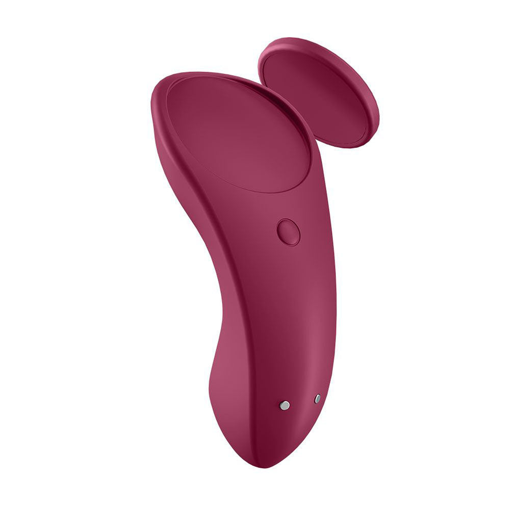 Satisfyer App Enabled Sexy Secret Panty Vibrator Wine Red - UABDSM