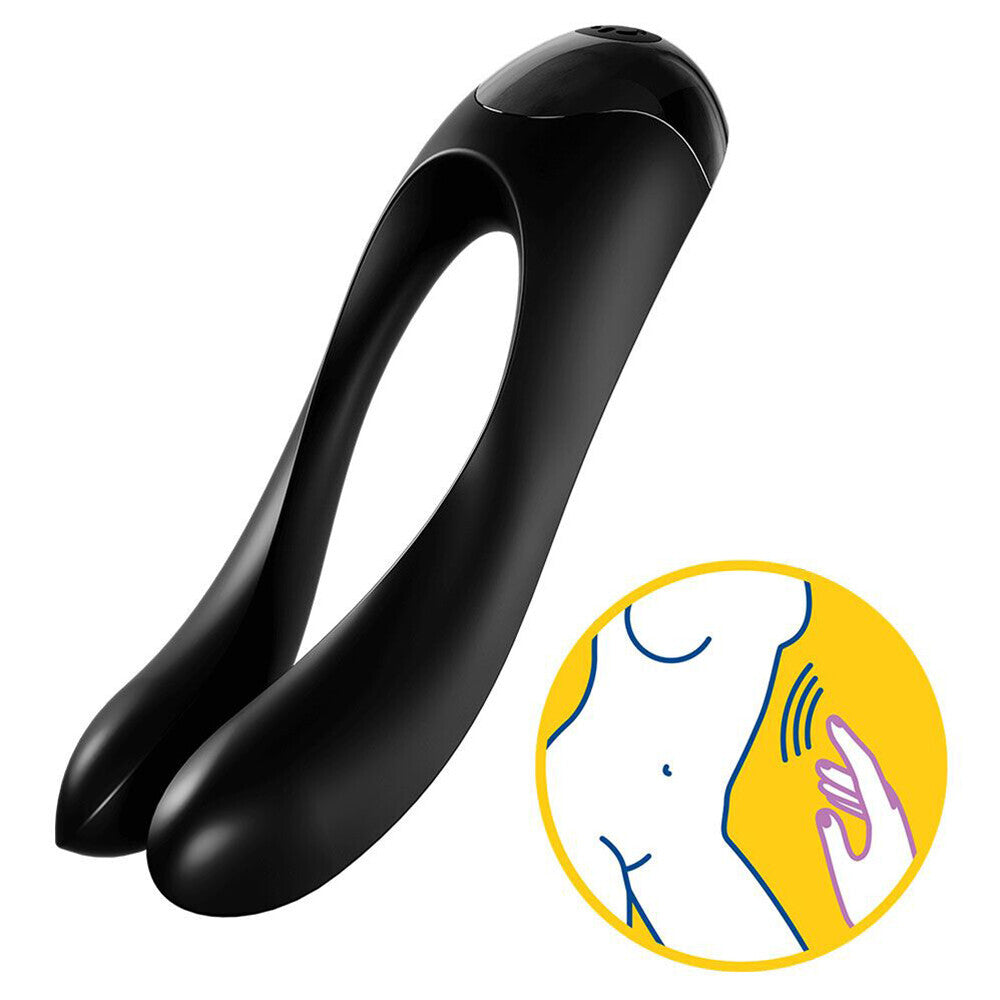 Satisfyer Candy Cane Finger Vibrator Black - UABDSM