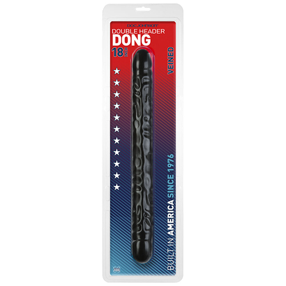 Double Header 18 Inch Veined Dong Black - UABDSM