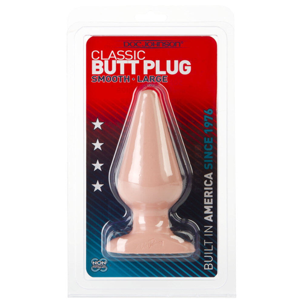Classic Smooth Butt Plug Large Flesh Pink - UABDSM