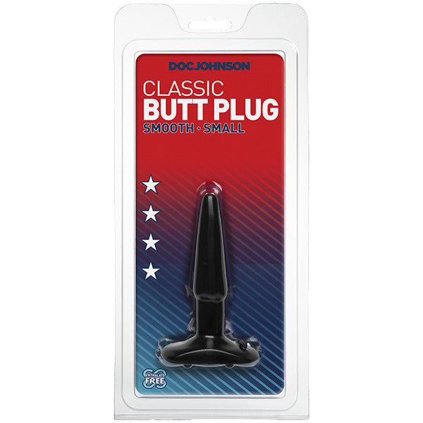 Classic Smooth Butt Plug Small Black - UABDSM