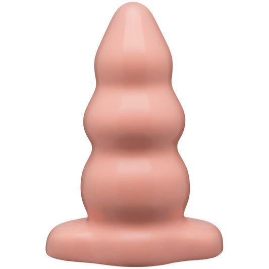 Classic Tripple Ripple Large Butt Plug Flesh Pink - UABDSM