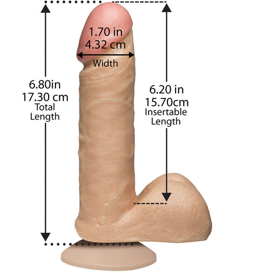 The Realistic Cock 6 Inch Dildo Flesh Pink - UABDSM