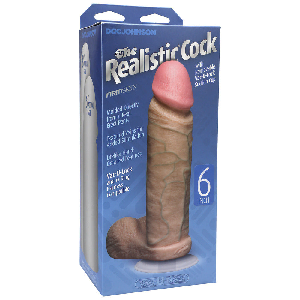 The Realistic Cock 6 Inch Dildo Flesh Pink - UABDSM