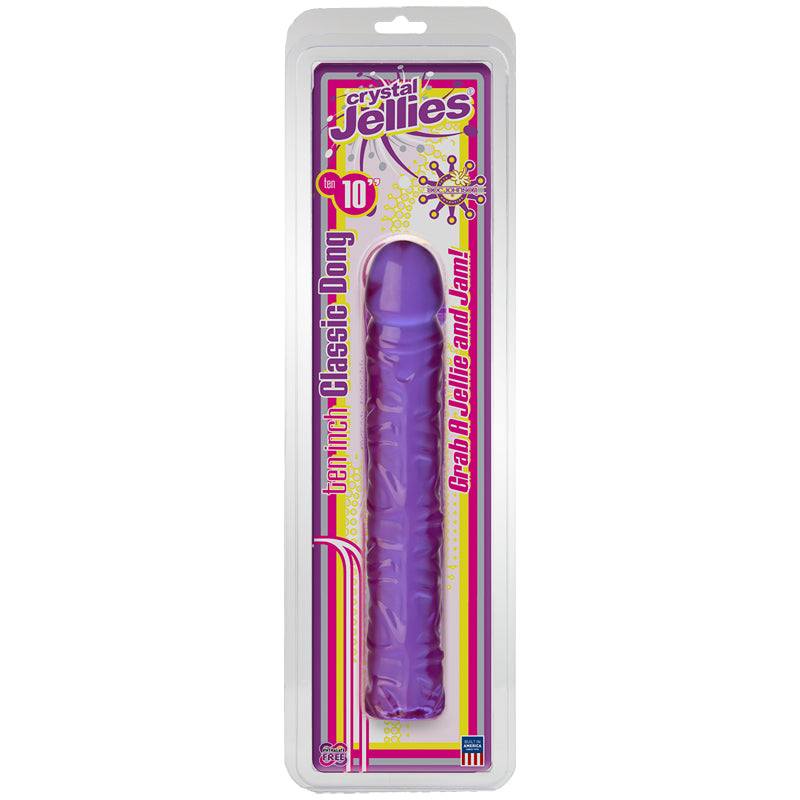 Crystal Jellies - 10 Inch Classic Dong - Purple - UABDSM