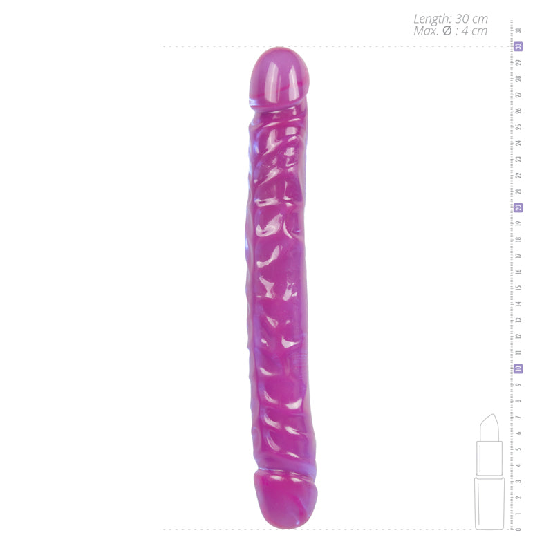 Crystal Jellies Double Dildo -  Purple - UABDSM