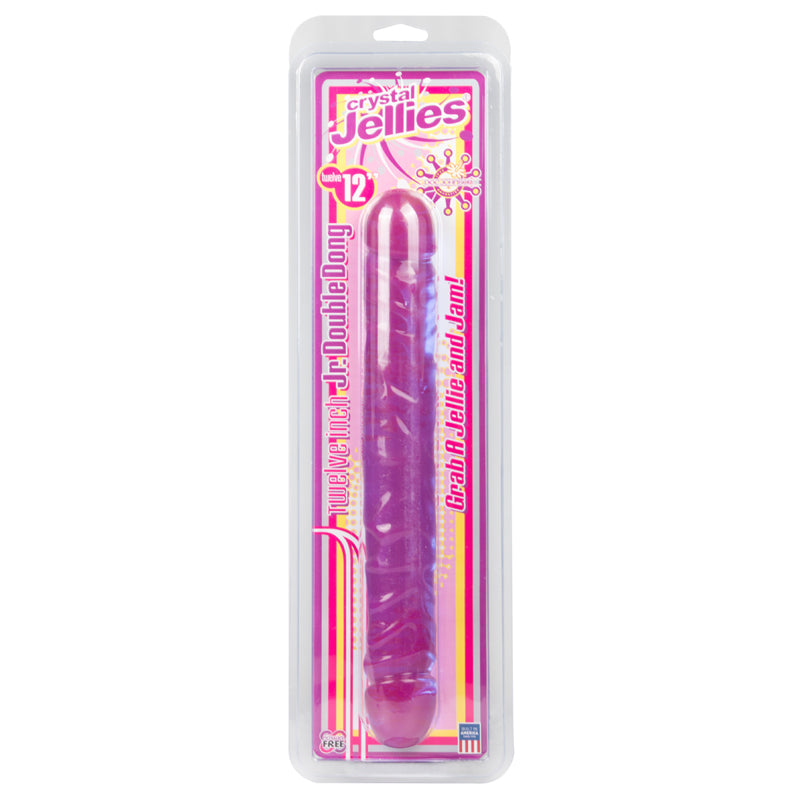 Crystal Jellies Double Dildo -  Purple - UABDSM