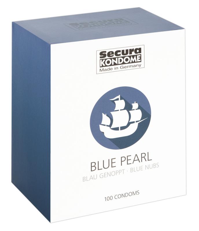 Secura Blue Pearl Condoms - 100 Pieces - UABDSM