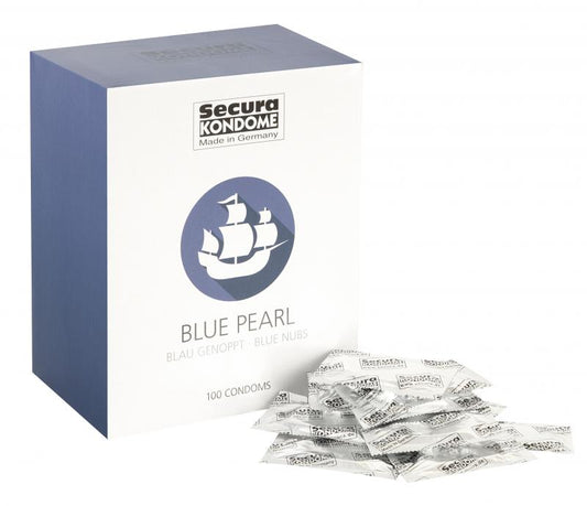 Secura Blue Pearl Condoms - 100 Pieces - UABDSM