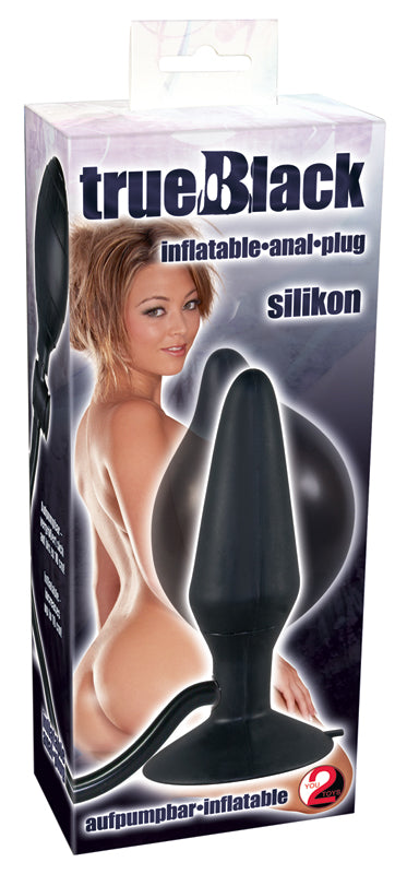 True Black Inflatable Analplug - UABDSM