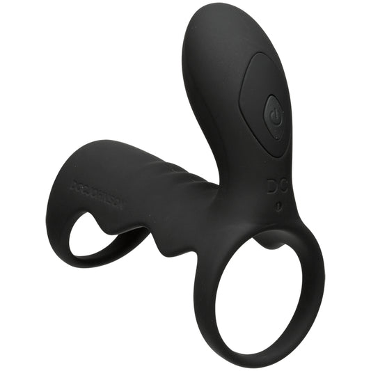 Vibrating Cock Cage With Wireless Remote - Black - UABDSM