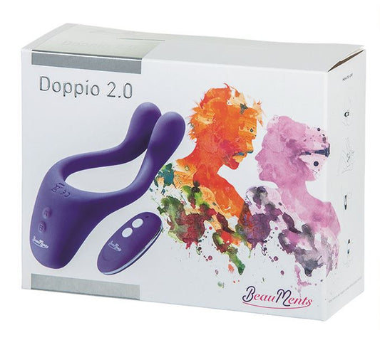 Doppio 2.0 Couples Vibrator with wireless remote control - Purple *FOR UK SALE ONLY* - UABDSM
