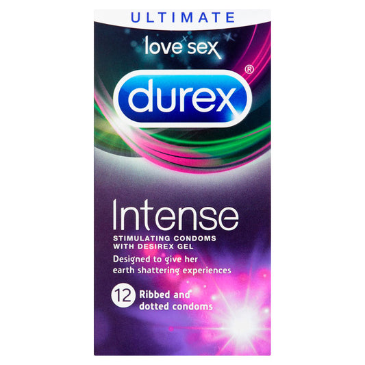 Durex Intense Ribbed And Dotted Condoms 12 Pack - UABDSM