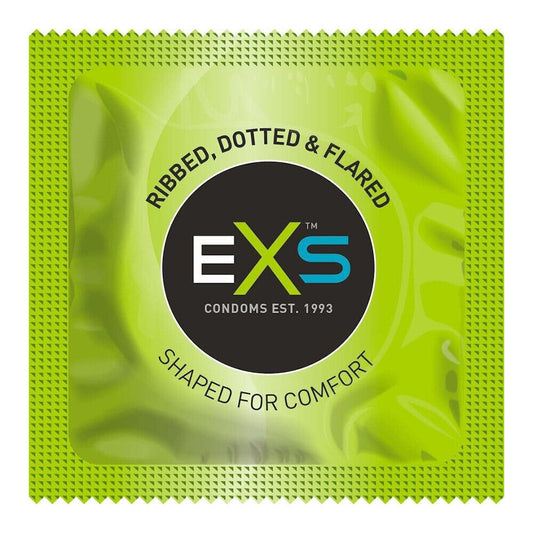 EXS Comfy Fit Ribbed and Dotted Condoms 12 Pack - UABDSM