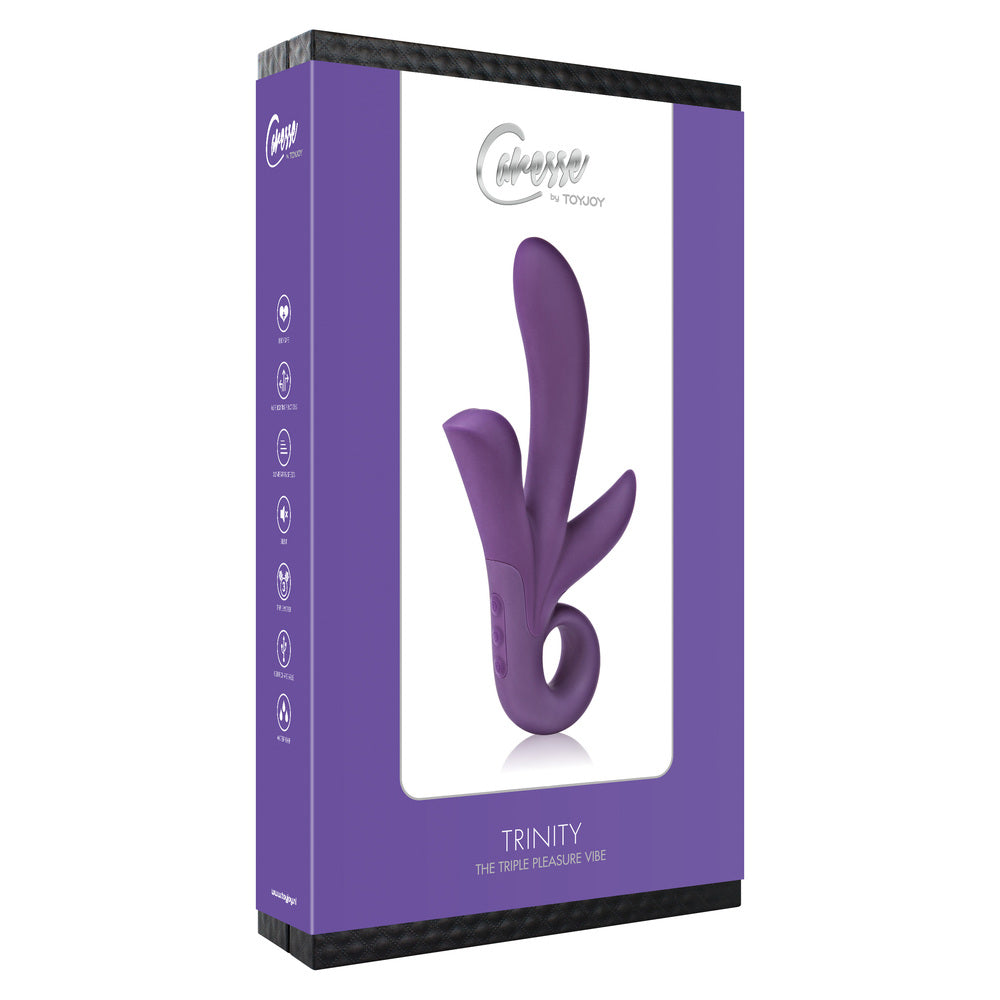 ToyJoy Trinity Triple Pleasure Vibrator Purple - UABDSM