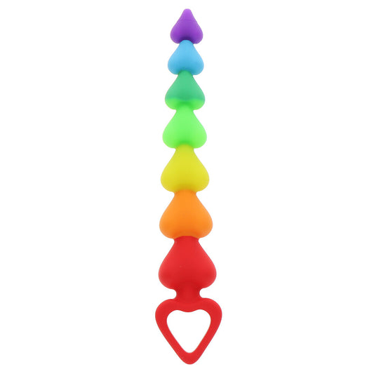 ToyJoy Rainbow Heart Anal Beads - UABDSM