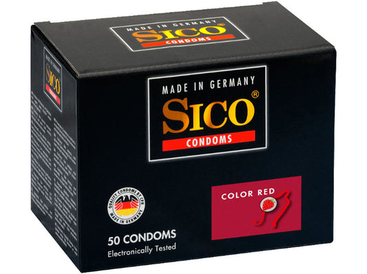 Sico Color Red Condoms - 50 Condoms - UABDSM