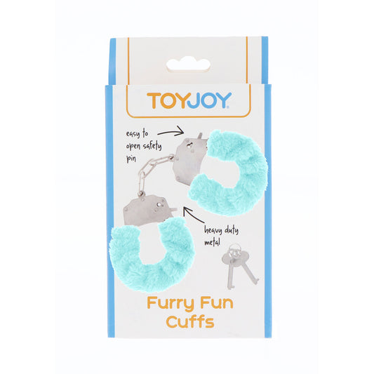 ToyJoy Furry Fun Wrist Cuffs Aqua - UABDSM