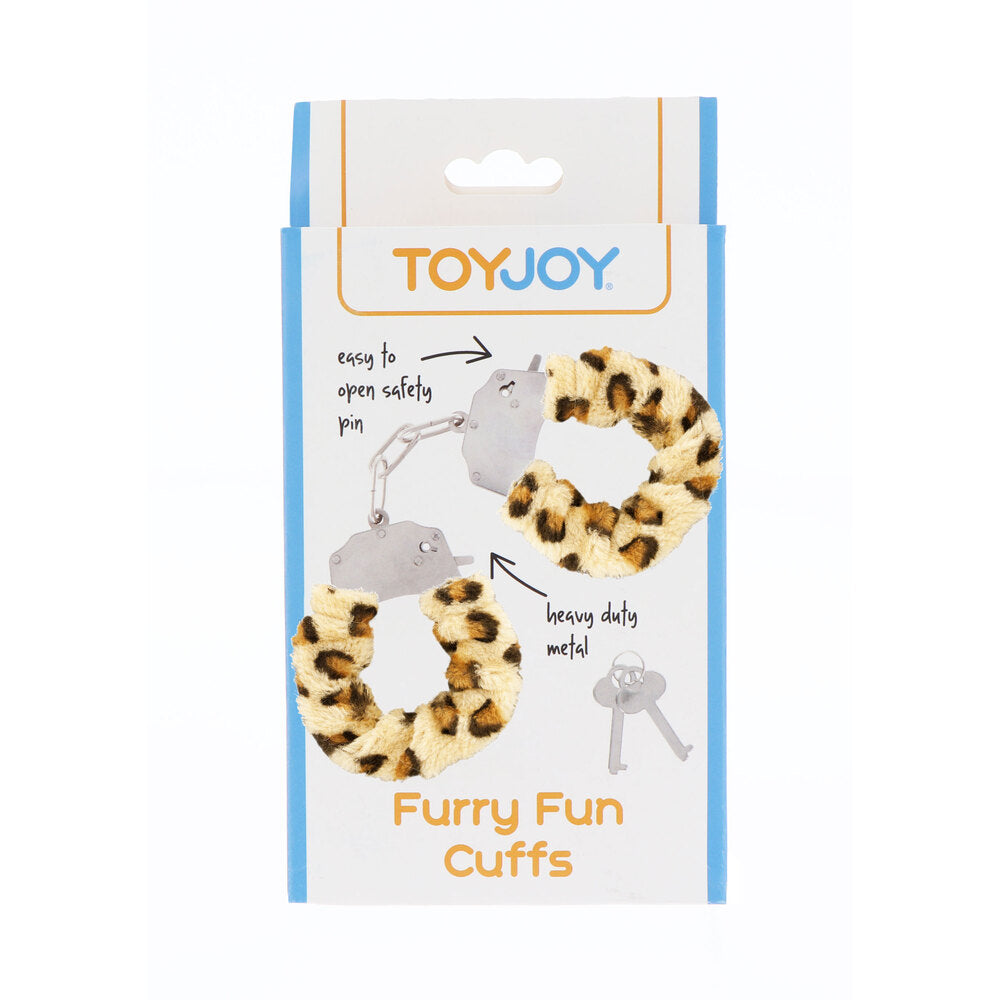 ToyJoy Furry Fun Wrist Cuffs Leopard - UABDSM