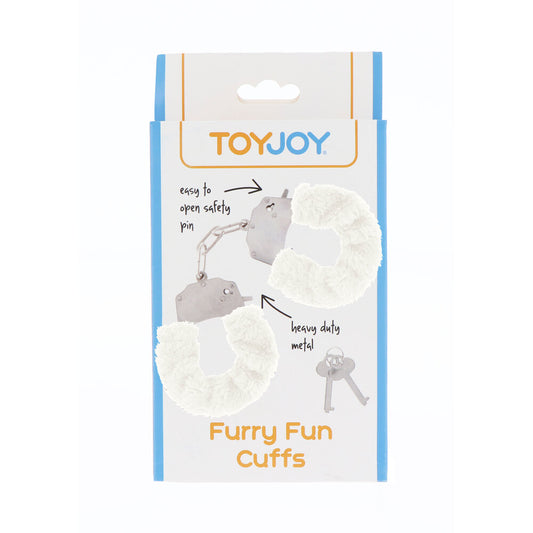 ToyJoy Furry Fun Wrist Cuffs White - UABDSM