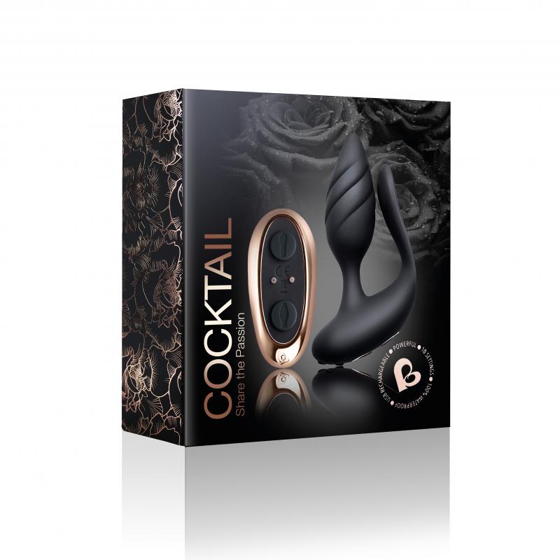 Rocks-Off - Cocktail Couples Vibrator - Black - UABDSM