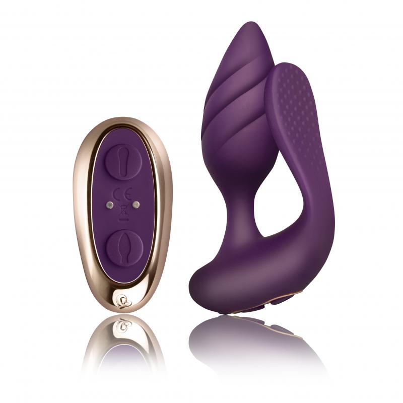 Rocks-Off - Cocktail Couples Vibrator - Burgundy - UABDSM