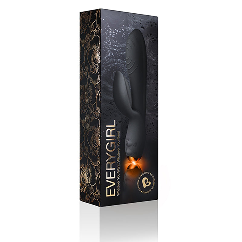 EveryGirl Rabbit Vibrator - Black - UABDSM