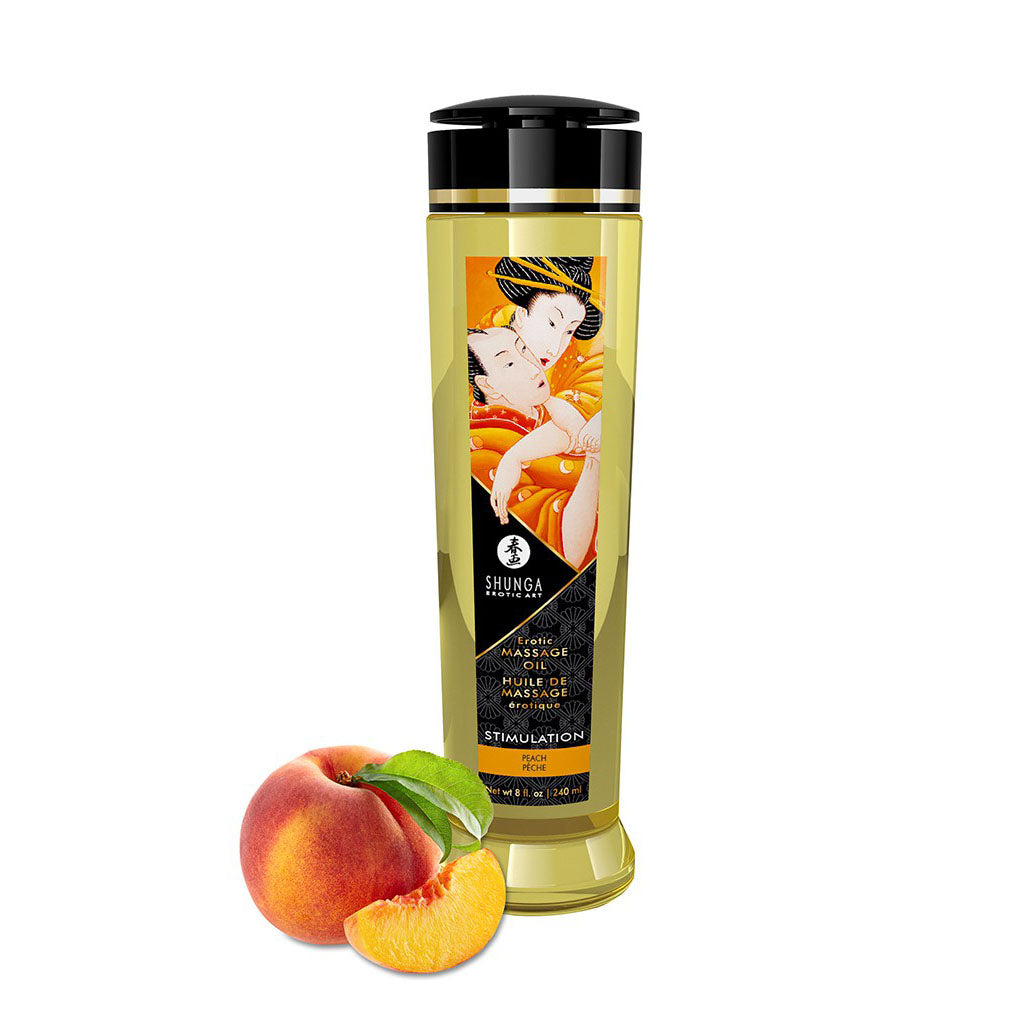 Shunga Massage Oil Stimulation Peach 240ml - UABDSM