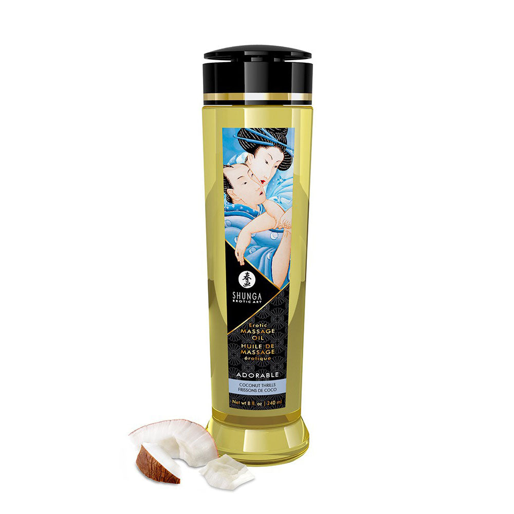 Shunga Massage Oil Adorable Coconut Thrills 240ml - UABDSM