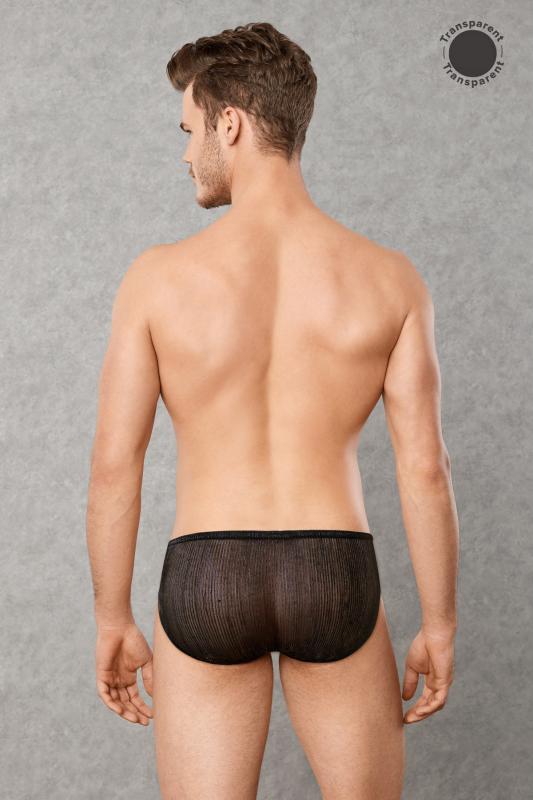 Transparent Mens Underwear - Black - UABDSM