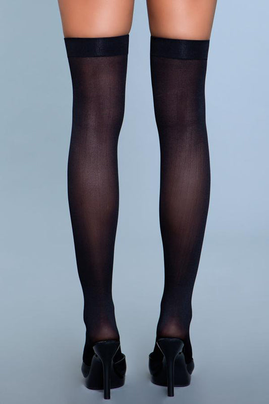 Thigh High Nylon Stockings - Black - UABDSM