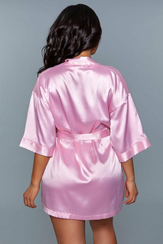 Getting Ready Satin Kimono - Pink - UABDSM