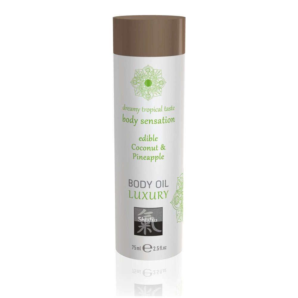 Shiatsu Luxury Body Oil Edible Coconut And Pineapple 75ml - UABDSM