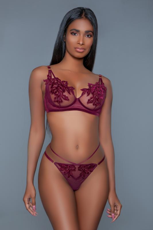 Evangeline Bra Set - Bordeaux - UABDSM