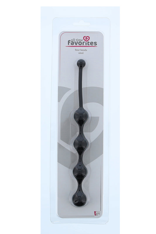 All Time Favorites Four Beads Anal Black