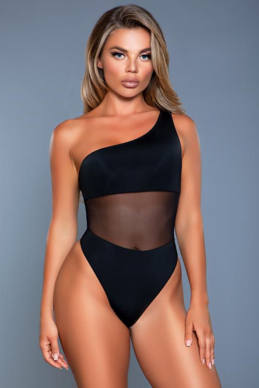 Jule One-Shoulder Swimsuit - Black - UABDSM